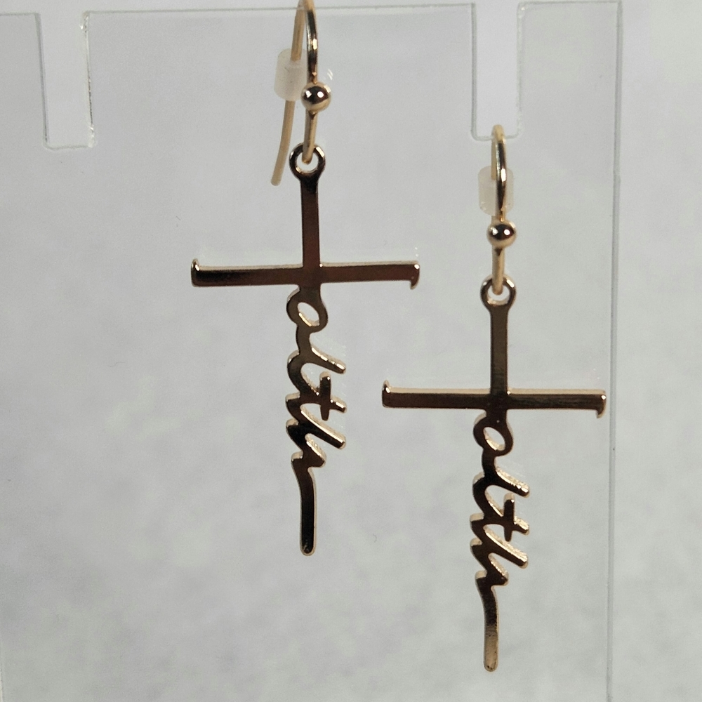 Faith Metal Dangle Earring Set perfect Adding A Touch Of Elegance To Any Outfit